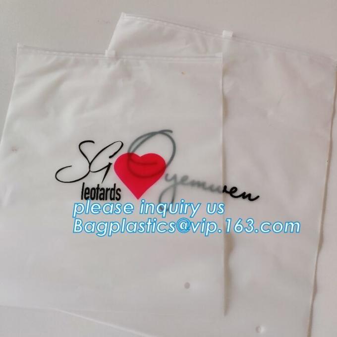 CPE Slider Zipper Bags Frosted Poly For Swimwear Clothes Packaging