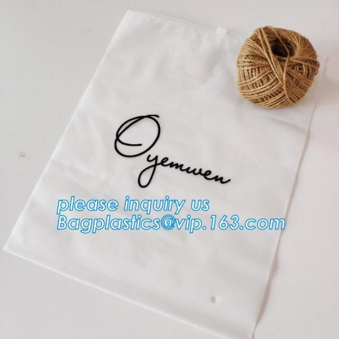 CPE Slider Zipper Bags Frosted Poly For Swimwear Clothes Packaging