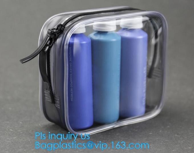 makeup bag mini clear PVC cosmetic bag, PVC makeup Bag Pouches Tote Clear Transparent Cosmetic Travel Bag, carry, handle