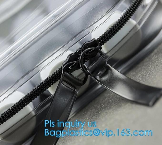 makeup bag mini clear PVC cosmetic bag, PVC makeup Bag Pouches Tote Clear Transparent Cosmetic Travel Bag, carry, handle