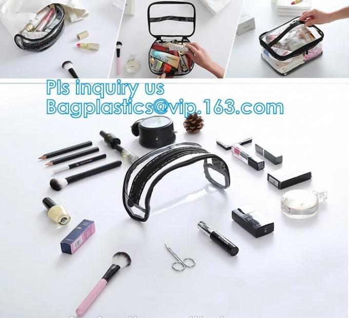 Make up beauty cosmetic bag travel pvc zipper bag for travel cosmetic packaging, Vinyl Travel Bag Foldable Organizer Duf