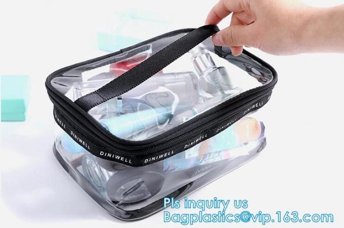 Make up beauty cosmetic bag travel pvc zipper bag for travel cosmetic packaging, Vinyl Travel Bag Foldable Organizer Duf