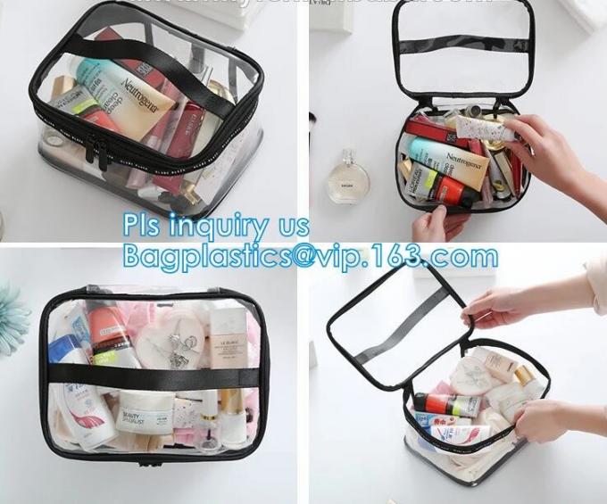 Make up beauty cosmetic bag travel pvc zipper bag for travel cosmetic packaging, Vinyl Travel Bag Foldable Organizer Duf
