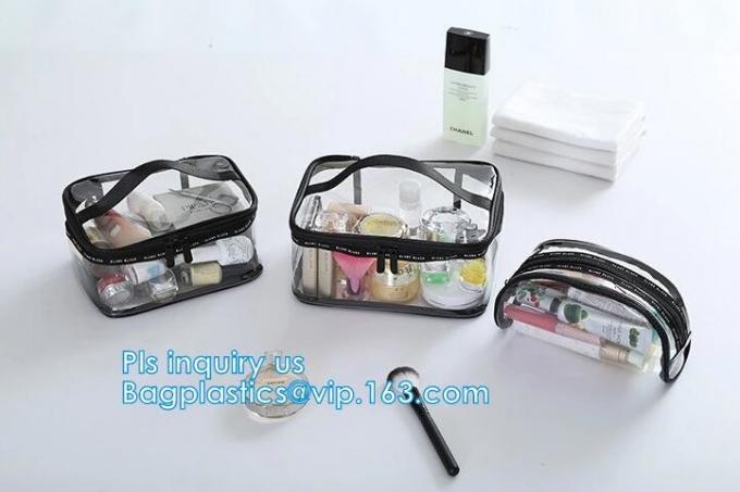 Make up beauty cosmetic bag travel pvc zipper bag for travel cosmetic packaging, Vinyl Travel Bag Foldable Organizer Duf