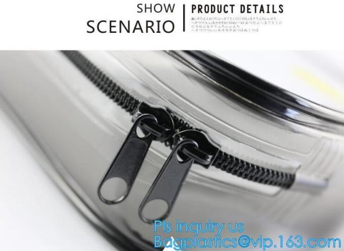 Clear Carry On Travel Toiletry Bag PVC Travel Cosmetic Makeup Bag, Outdoor travel solid durable transparent PVC zipper b