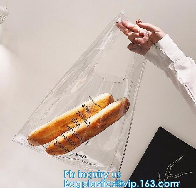 Zipper Clear Stadium PVC Shopping Tote Bag With Side Pocket, promotional shiny vinyl pvc shopping tote bag, 600D PVC Pol