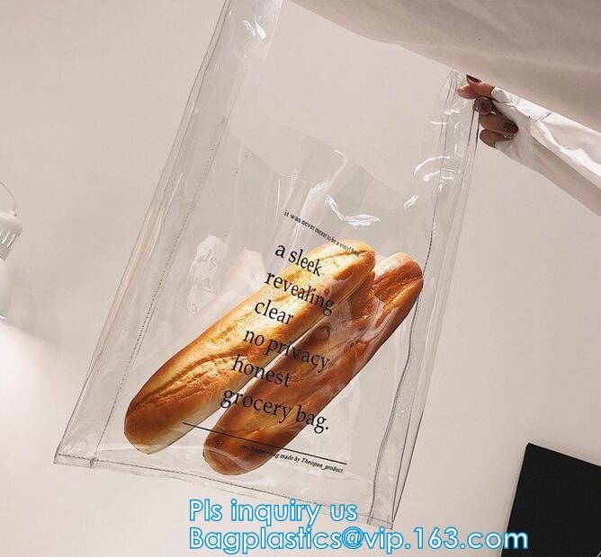 Zipper Clear Stadium PVC Shopping Tote Bag With Side Pocket, promotional shiny vinyl pvc shopping tote bag, 600D PVC Pol
