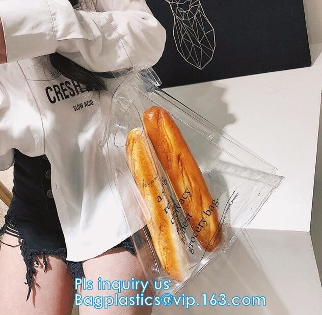 Zipper Clear Stadium PVC Shopping Tote Bag With Side Pocket, promotional shiny vinyl pvc shopping tote bag, 600D PVC Pol