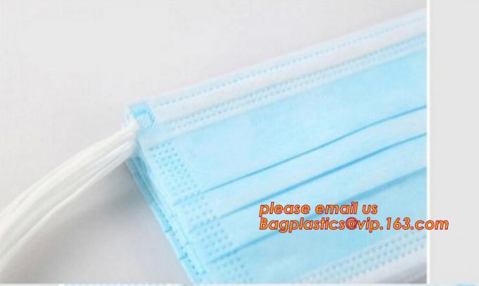 Medical grade protect dust face mask disposable 3 ply paper mask,non-woven face mask in general medical Individual Packi
