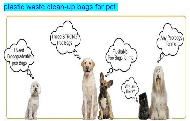Colorful Outdoor Dog Cleaning Waste Bag Environmental Protection
