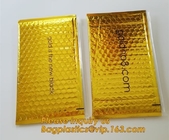 Slider padded grip seal Golden bags, air bubble bag with slider zipper,design custom anti static plastic black Zip lockkk b