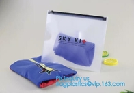 Eco-friendly Clear Travel EVA Cosmetic Bag with Slider Zipper Closure, matte slider printing customized frosted pvc bag