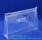 MultiColor Plastic Slider Zipper Bags, logo printing pvc small zip transparent bag, Standup Cosmetic PVC Bag With Slider