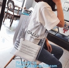 Custom Logo Fashion Waterproof Vinyl PVC Shopping Bag, Custom PVC transparent waterproof shopping bag PVC environmental