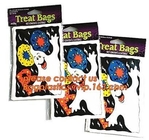 Plastic Halloween Treat Gift Bags Christmas Candy Bags,50pcs Halloween treat bag/ PE bag/gift bag with opp bag and heade