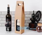 Wine Packing Kraft Paper Bag with Twist Handle,Eco-friendly cmyk gold color custom printing paper wine gift bag bagease