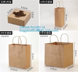 kraft paper shopping bag with cotton handle,Brown Kraft Paper Bags For Shopping Merchandise Party Gift Bags, bagease pac