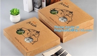 white kraft paper hamburger pizza salad fried chicken pasta box with handle custom design logo size colour best quality