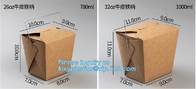 Disposable paper packaging take away lunch box_Wholesale fast food Kraft Paper Box_ custom logo print fast food packagin