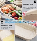 Biodegradable Microwave Bamboo Sugarcane Bagasse Food Container,Eco friendly disposable sugarcane food container with li