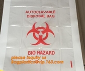 heavy duty red medical biohazard garbage trash bags, PE Eco-friendly biohazard garbage bags, Heavy Duty biohazard infect