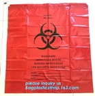 Yellow with black biohazard logo plastic drawstring trash bag, High quality Useful Trash Bag with Drawstring, BAGEASE