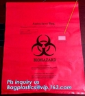 Customized color biohazard medical waste drawstring bag drawtape bag, biohazard medical waste bags for clinical waste,ye