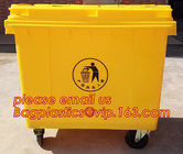 120l Plastic trash can plastic waste container plastic industrial bin, 1100L large plastic garbage trash bin, wheel bin