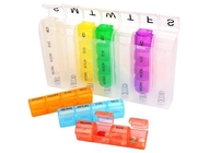28 compartment one weekly plastic pill container, Fancy 7 day clear plastic detachable drugs box 4 doses daily, PILL