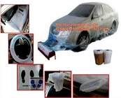 Reusable Plastic Car Seat Covers / Steering Wheel Cover Foil Disposable Carpet