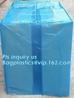 anti aging UV resistant dust proof waterproof reusable pallet cover, sealable square bottom pallet shrink wrap plastic c