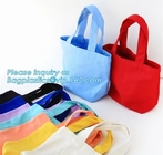 Organic Cotton Reusable Eco Bags , Rope Handle Tote Bag Embossing Surface Handling