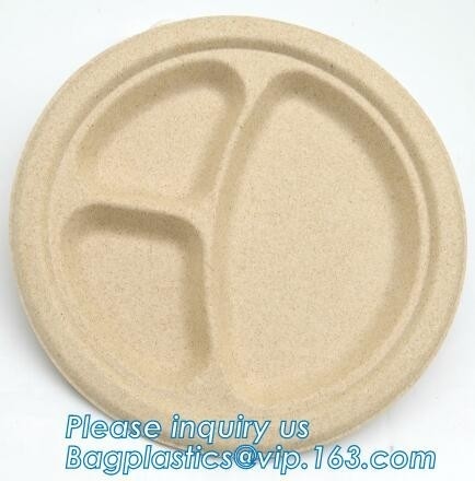 Meal Prep Eco Friendly Dinnerware Corn Starch Round Food Tray Lid