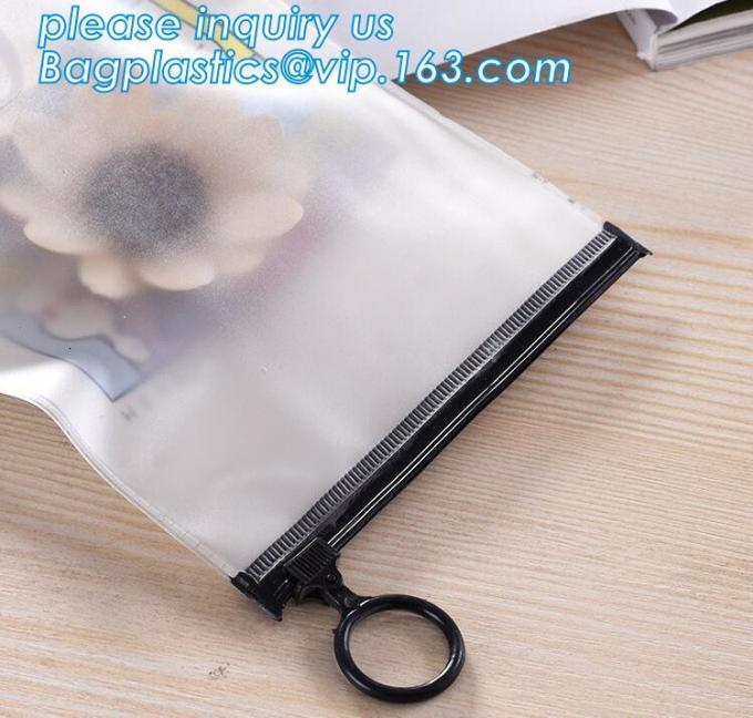 Office stationery waterproof document slider pvc packing bag,Custom