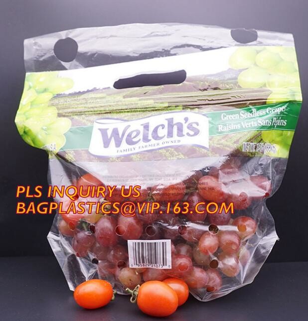 fresh fruit bag with vent hole for grape tomato cherry, fruit packaging