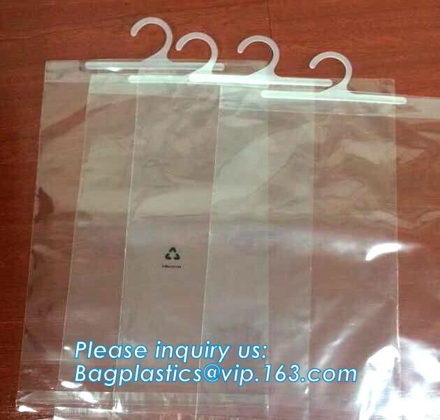 shirt packaging bags, Hanger frosted plastic bags,PVC plastic packaging