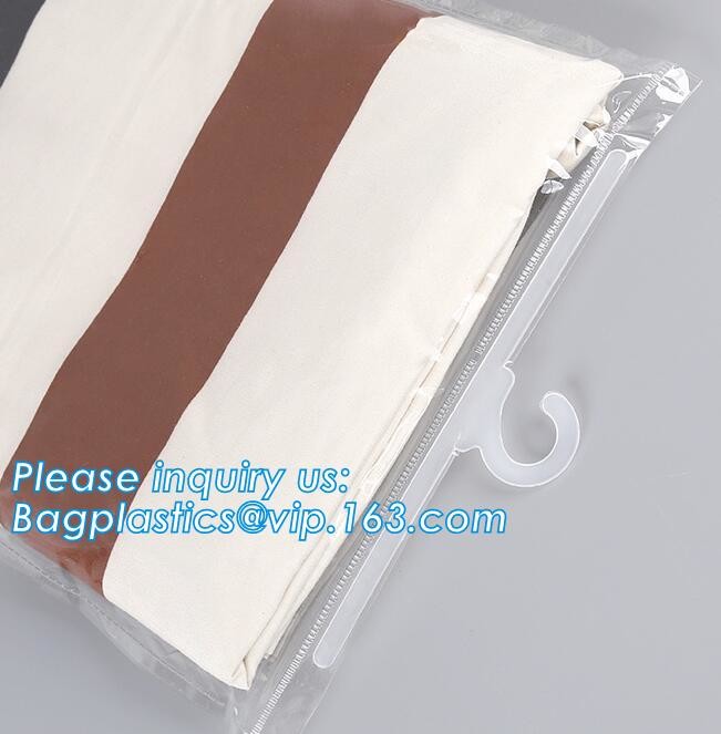 shirt packaging bags, Hanger frosted plastic bags,PVC plastic packaging