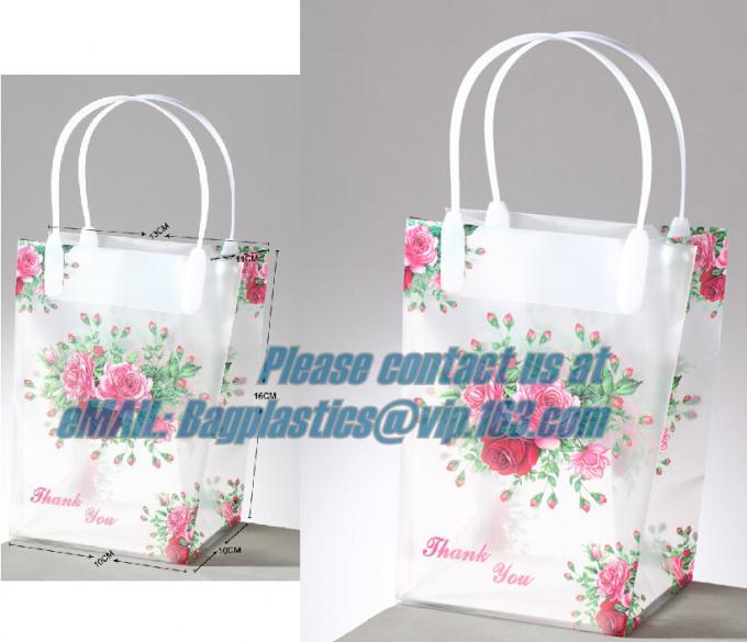 clear PP carry bag, PP Supermarket clear pvc Shopping plastic Bag