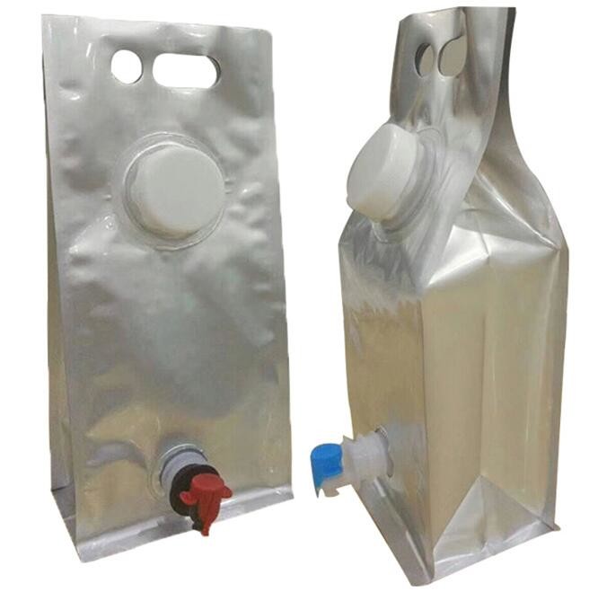 Custom Design Refillable 1.5L Beverage Packaging Empty Wine Bag In Box
