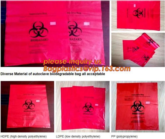medical trash bin liner bags biohazard waste garbage bags, Health Hazards bags, biohazard waste