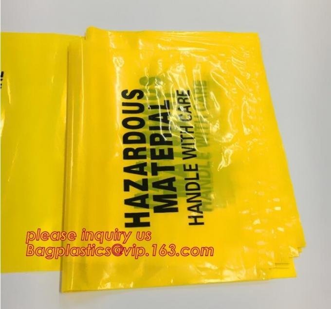 Red bag, yellow medical biohazard waste bag, hospital biohazard medical
