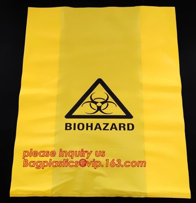 Customized Biohazard Waste Bag, autoclavable ldpe medical biohazard waste plastic bags