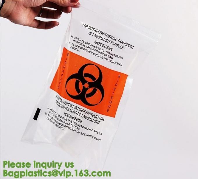 Yellow Bags Danger Biological Hazard,Biological Hazard Clipseal Bag