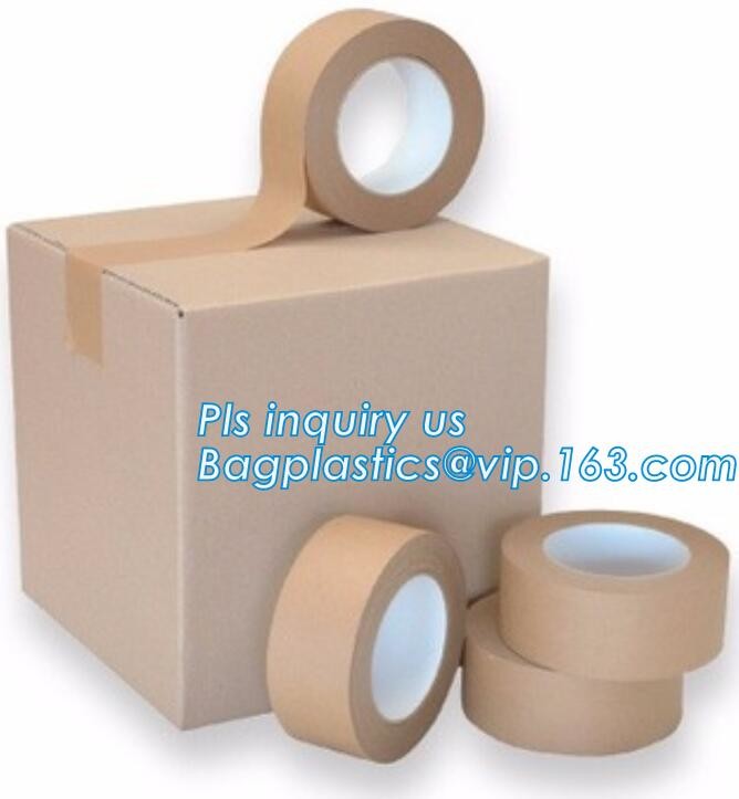 Heavy Packing Scotch Tape Label / Gummed Tape Kraft With PE Coated