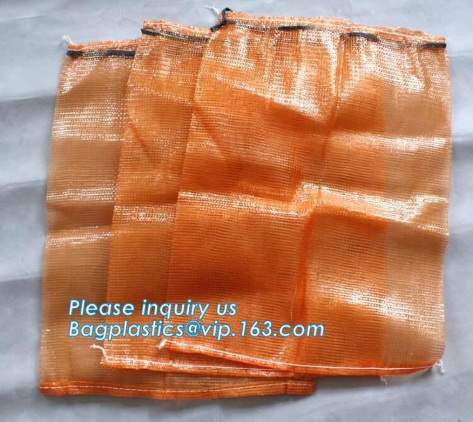 pe raschel bag Leno mesh bag orange mesh bags,New arrival potato bags