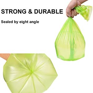 Sak Compostable Small Food Scrap Bags Plant-Based Large Grocery / Multi-Purpose Bags With Handles 0