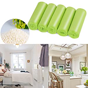 Sak Compostable Small Food Scrap Bags Plant-Based Large Grocery / Multi-Purpose Bags With Handles 2