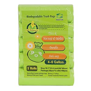 Sak Compostable Small Food Scrap Bags Plant-Based Large Grocery / Multi-Purpose Bags With Handles 4