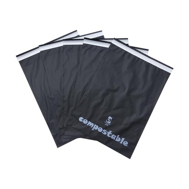Environmental Compostable Mailing Courier Packaging Shipping Bags With Logo Custom Printed For Clothing 2