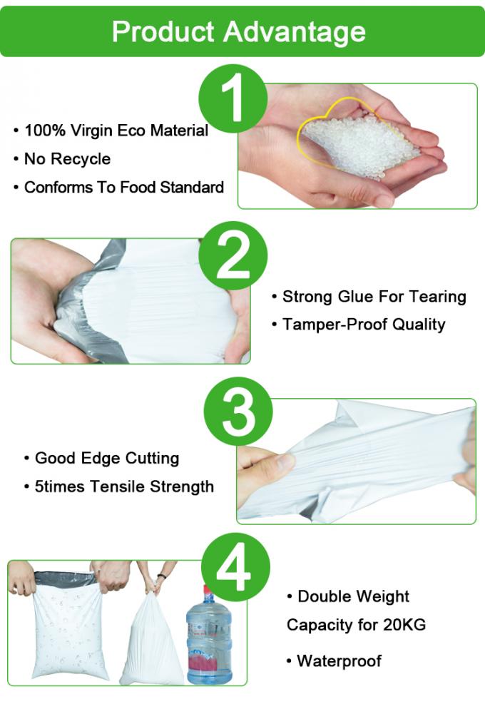 Clothing Pouch Corn Starch Envelopes 100% Biodegradable Mailing Post Eco Mailers Shipping Delivery Bags Natural Supplies 4